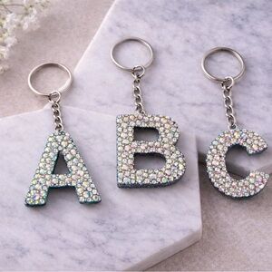 Bling letter keychain